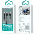 Devia EC648 Extreme Speed 2-i-1 USB-C til USB-C/Lightning-kabel 1.2m - svart