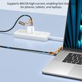 Devia EC660 Ultra2 multifunksjonell USB-C-kabel med LED-lampe og lighter - 1.5m - svart