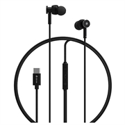 Devia M1 Metall kablede USB-C-øretelefoner - svart