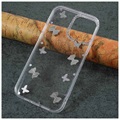 Diamantinnredning iPhone 13 Mini TPU-deksel - Sommerfugler