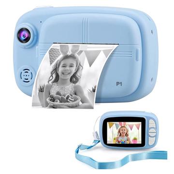 Øyeblikkelig Digitalkamera til Barn med 32GB Minnekort - Blå