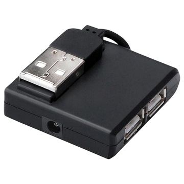 Digitus DA-70217 4-portar USB-hub - 480Mbps, Win/Mac - Svart