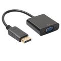 Adapterkabel fra DisplayPort hann til VGA hunn - svart