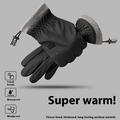 Fleeceforede vinterhansker med berøringsskjerm for menn - grå
