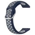 Dual-Color Samsung Galaxy Watch4/Watch4 Classic/Watch5/Watch6 Silikon Sportsreim - Mørkeblå / Grå