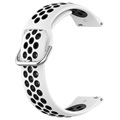 Dual-Color Samsung Galaxy Watch4/Watch4 Classic/Watch5/Watch6/Watch FE/Watch7 Silikon Sportsreim - Hvit / Svart