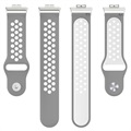 Dual-Color Huawei Watch Fit Silikon Sportsreim - Grå / Hvit