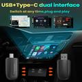 Dual-Head 2-i-1 trådløs CarPlay- og Android Auto-adapter