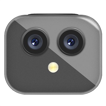 Dual-Lens WiFi Mini Actionkamera / Overvåkningskamera D3 - Svart