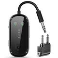 Dual Link 2-i-1 Bluetooth-lydadapter for fly, bil og hjem - svart
