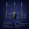 Dual Link 2-i-1 Bluetooth-lydadapter for fly, bil og hjem - svart