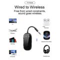 Dual Link 2-i-1 Bluetooth-lydadapter for fly, bil og hjem - svart