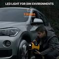 Luftkompressor med to strømkilder, LCD-skjerm og LED-lys - 150 PSI/10.3 bar - gul