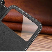 iPhone 16 Pro Max Læretui med dobbel visning og flipp - Brun