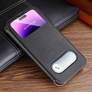 iPhone 16 Pro Max Læretui med dobbel visning og flipp - Rød