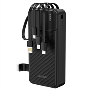 Dudao K11 Pro 20000mAh Powerbank med innebygde kabler - Svart