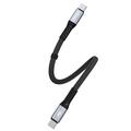 Dudao L10C Power Delivery USB-C-kabel - 100W hurtiglading, 0.23m - Svart