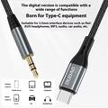 Dudao L11ProT USB-C til minijack-kabel - Type-C/3.5mm - 1m - Svart