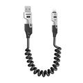 Dudao L20 Pro 4-in-1 Lade- og datakabel - 1.5m, USB-A, USB-C, Lightning - Svart