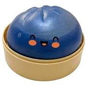Squishy-leketøy mot stress i form av en dumpling med dampkoker-eske - Mørkeblå