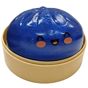 Squishy-leketøy mot stress i form av en dumpling med dampkoker-eske - Mørkeblå