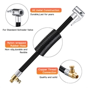 Slitesterk slitesterk dekkpumpeslange for bil, sykkel og motorsykkel - 30cm