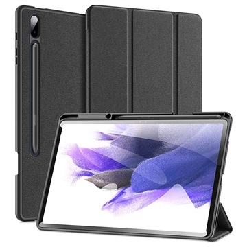 Dux Ducis Domo Samsung Galaxy Tab S7+/S8+ Tri-Fold Folio-etui - Svart