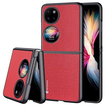Dux Ducis Fino Series Huawei P50 Pocket Hybrid-deksel - Rød