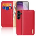 Samsung Galaxy S24 Dux Ducis Hivo Lommebok-deksel I Lær - Rød
