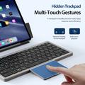Dux Ducis multifunksjonelt Bluetooth-tastatur med berøringsplate for bærbar PC, nettbrett og mobiltelefon - svart