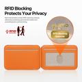 Dux Ducis Papo magnetisk kortholder og stativ med RFID-blokkering - MagSafe-kompatibel - oransje