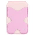 Dux Ducis Papo magnetisk kortholder og stativ med RFID-blokkering - MagSafe-kompatibel - rosa