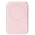 Dux Ducis Papo magnetisk kortholder og stativ med RFID-blokkering - MagSafe-kompatibel - rosa