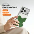 Dux Ducis Papo magnetisk kortholder og stativ med RFID-blokkering - MagSafe-kompatibel - hvit / grønn