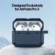 AirPods Pro 3 Dux Ducis Pecs Etui med stativ og krok i aluminium - Blå