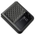 Dux Ducis Venice Samsung Galaxy Z Flip4 Lær Belagt Deksel - Svart
