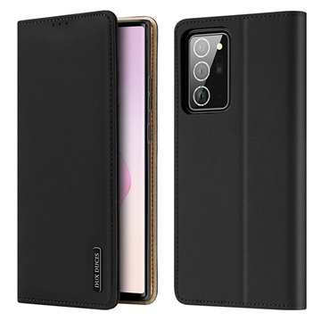 Dux Ducis Wish Samsung Galaxy Note20 Ultra Lommebok-deksel i Lær - Svart