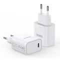 Duzzona T11 20W USB-C PD mini-vegglader - EU-stikkontakt - hvit