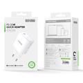 Duzzona T11 20W USB-C PD mini-vegglader - EU-stikkontakt - hvit