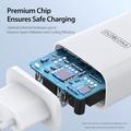 Duzzona T11 20W USB-C PD mini-vegglader - EU-stikkontakt - hvit