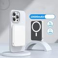E61B 10000mAh magnetisk powerbank med 20W USB-C-hurtiglading - hvit