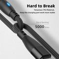 E9 Nylonflettet USB-C magnetisk kabel med 540 graders rotasjon - 1m/60W - svart