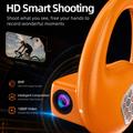 E900 trådløse hodetelefoner med åpen øre-design og luftledning, med kamera - oransje
