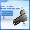 EAGET CF33 2-i-1 USB 3.2 Type-A/USB-C-minnepinne – 128 GB – svart
