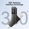 EAGET CF33 2-i-1 USB 3.2 Type-A/USB-C-minnepinne – 128 GB – svart