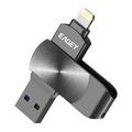 EAGET I66 Lightning/USB 3.2-minnepinne for iPhone, iPad, Mac – 64GB – svart