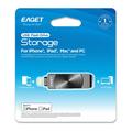 EAGET I66 Lightning/USB 3.2-minnepinne for iPhone, iPad, Mac – 64GB – svart