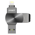 EAGET I66 Lightning/USB 3.2-minnepinne for iPhone, iPad, Mac – 64GB – svart