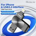 EAGET I66 Lightning/USB 3.2-minnepinne for iPhone, iPad, Mac – 64GB – svart