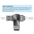 EAGET I66 Lightning/USB 3.2-minnepinne for iPhone, iPad, Mac – 64GB – svart
